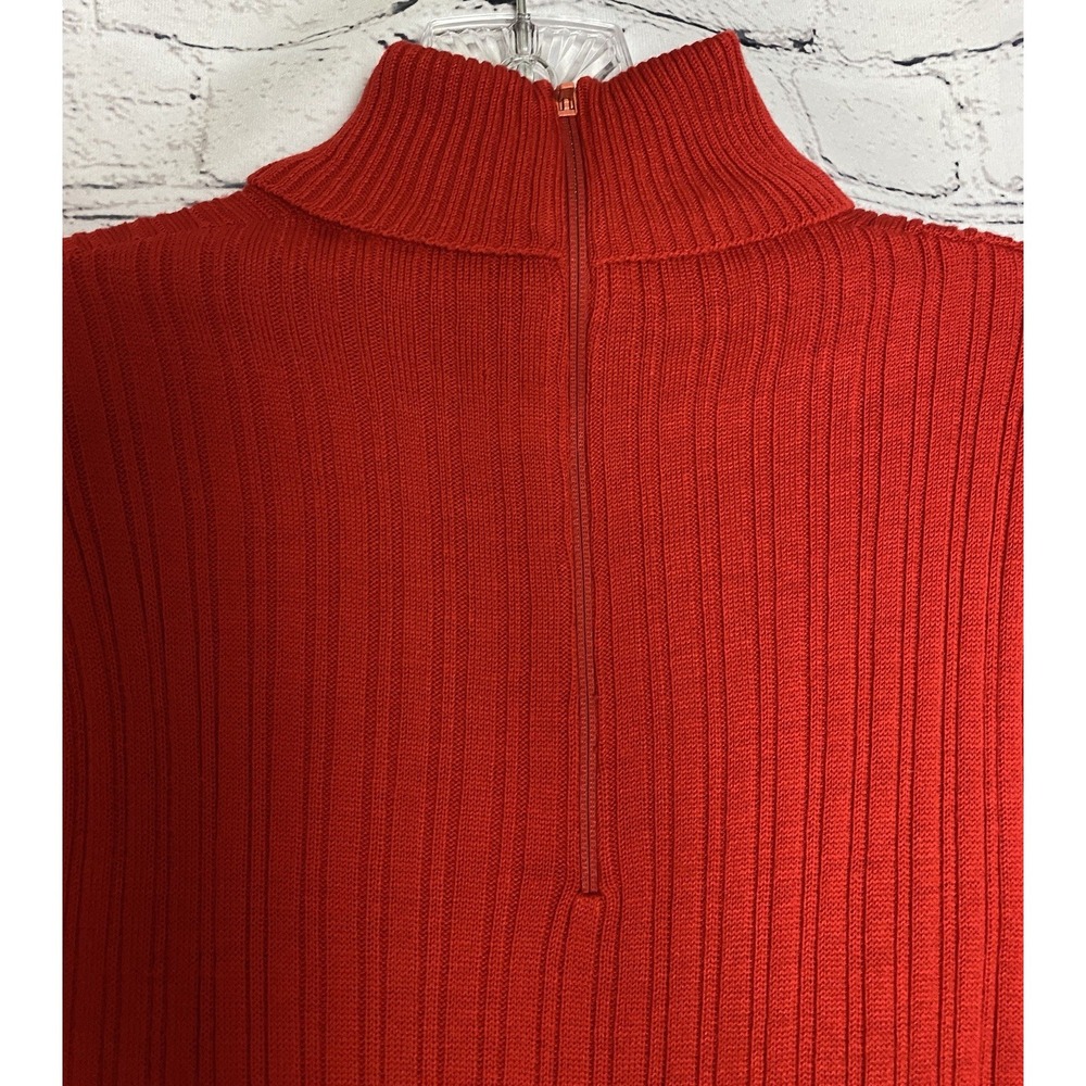 Vintage NWT Atkins Women's Red M Ribbed Zippered Turtleneck Retro Disco 70s - Picture 6 of 9